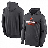 Men's Cleveland Browns Anthracite Toss Sweep Performance Pullover Hoodie,baseball caps,new era cap wholesale,wholesale hats
