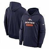 Men's Denver Broncos NavyToss Sweep Performance Pullover Hoodie,baseball caps,new era cap wholesale,wholesale hats