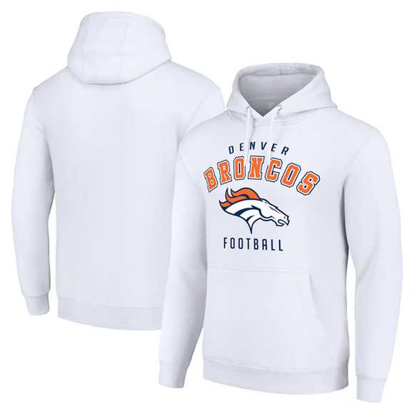 Men's Denver Broncos White Pullover Hoodie,We sell and wholesale Men's Denver Broncos White Pullover Hoodie on line form chian!