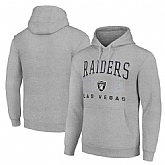 Men's Las Vegas Raiders Gray Pullover Hoodie,baseball caps,new era cap wholesale,wholesale hats
