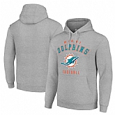 Men's Miami Dolphins Gray Pullover Hoodie,baseball caps,new era cap wholesale,wholesale hats