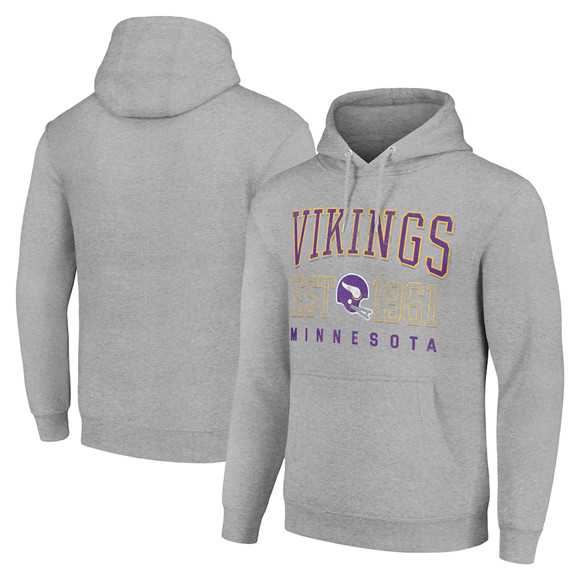 Men's Minnesota Vikings Gray Throwback Logo Pullover Hoodie,We sell and wholesale Men's Minnesota Vikings Gray Throwback Logo Pullover Hoodie on line form chian!