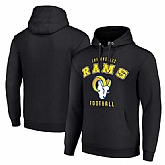 Men's Los Angeles Rams Black Pullover Hoodie,baseball caps,new era cap wholesale,wholesale hats