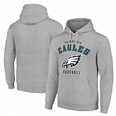 Men's Philadelphia Eagles Gray Pullover Hoodie,baseball caps,new era cap wholesale,wholesale hats
