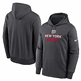 Men's New York Giants Anthracite Toss Sweep Performance Pullover Hoodie,baseball caps,new era cap wholesale,wholesale hats