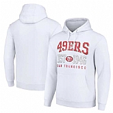 Men's San Francisco 49ers White Throwback Logo Pullover Hoodie,baseball caps,new era cap wholesale,wholesale hats