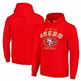 Men's San Francisco 49ers Starter Scarlet Logo Pullover Hoodie,baseball caps,new era cap wholesale,wholesale hats