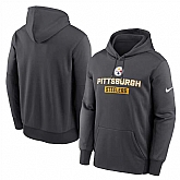Men's Pittsburgh Steelers Anthracite Toss Sweep Performance Pullover Hoodie,baseball caps,new era cap wholesale,wholesale hats