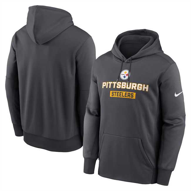 Men's Pittsburgh Steelers Anthracite Toss Sweep Performance Pullover Hoodie,We sell and wholesale Men's Pittsburgh Steelers Anthracite Toss Sweep Performance Pullover Hoodie on line form chian!