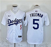 Men's Los Angeles Dodgers #5 Freddie Freeman White Home Limited Stitched Jersey,baseball caps,new era cap wholesale,wholesale hats