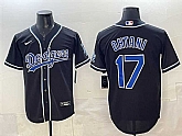 Men's Los Angeles Dodgers #17 Shohei Ohtani Black Fashion Cool Base Stitched Jersey,baseball caps,new era cap wholesale,wholesale hats