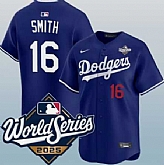 Men's Los Angeles Dodgers #16 Will Smith Royal 2025 World Series Limited Stitched Jersey,baseball caps,new era cap wholesale,wholesale hats