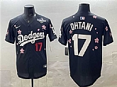 Men's Los Angeles Dodgers #17 Shohei Ohtani Black 2025 World Series Patch Tokyo Series Limited Stitched Jersey,baseball caps,new era cap wholesale,wholesale hats