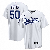 Men's Los Angeles Dodgers #50 Mookie Betts White 2025 World Series Champions Stitched Jersey,baseball caps,new era cap wholesale,wholesale hats