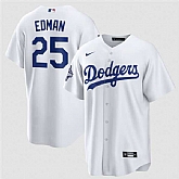 Men's Los Angeles Dodgers #25 Tommy Edman White 2025 World Series Champions Home Cool Base Stitched Jersey,baseball caps,new era cap wholesale,wholesale hats