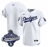 Men's Los Angeles Dodgers Blank White 2025 Champions Stitched Jersey,baseball caps,new era cap wholesale,wholesale hats
