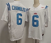 Men's Ole Miss Rebels #6 Trinidad Chambliss White 2025 F.U.S.E. Stitched jersey,baseball caps,new era cap wholesale,wholesale hats