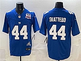 Men's New York Giants #44 Cam Skattebo Royal 2025 Draft F.U.S.E. 100th Season & State Patch Vapor Limited Stitched Jersey,baseball caps,new era cap wholesale,wholesale hats