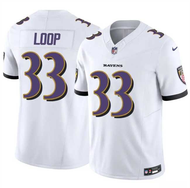 Men's Baltimore Ravens #33 Tyler Loop White 2025 F.U.S.E. Vapor Limited Jersey Dzhi,We sell and wholesale Men's Baltimore Ravens #33 Tyler Loop White 2025 F.U.S.E. Vapor Limited Jersey Dzhi on line form chian!