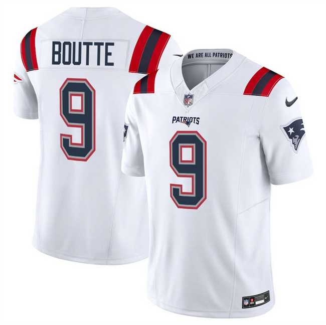 Men's New England Patriots #9 Kayshon Boutte White 2025 F.U.S.E. Vapor Limited Stitched Jersey Dzhi,We sell and wholesale Men's New England Patriots #9 Kayshon Boutte White 2025 F.U.S.E. Vapor Limited Stitched Jersey Dzhi on line form chian!