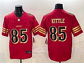 Men's San Francisco 49ers #85 George kittle Red Gold 2025 F.U.S.E. 'Rivalries' Vapor Limited Stitched Jersey Dzhi,baseball caps,new era cap wholesale,wholesale hats