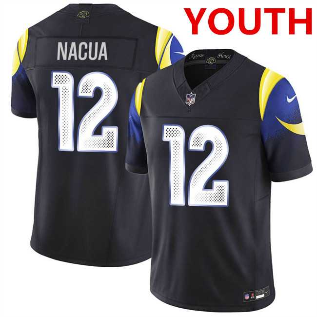 Youth los angeles rams #12 puka nacua midnight blue 2025 F.U.S.E. 'Rivalries' vapor limited stitched jersey Dzhi,We sell and wholesale Youth los angeles rams #12 puka nacua midnight blue 2025 F.U.S.E. 'Rivalries' vapor limited stitched jersey Dzhi on line form chian!