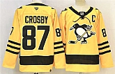 Men's Pittsburgh Penguins #87 Sidney Crosby Gold 2025-26 With C Patch Alternate Stitched Hockey Jersey,baseball caps,new era cap wholesale,wholesale hats