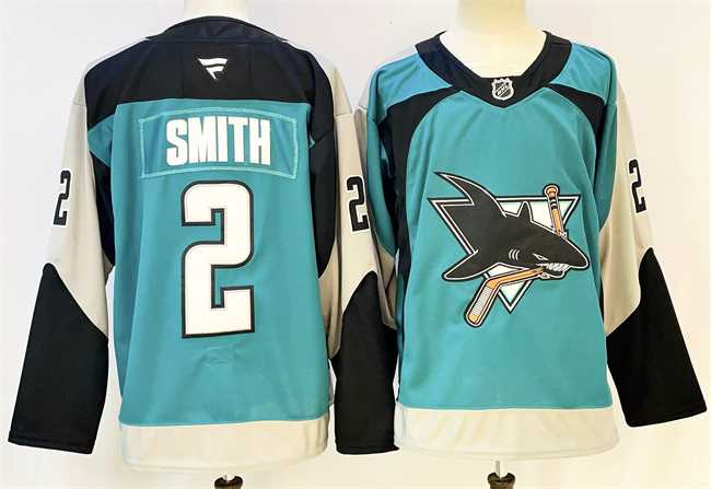 Men's San Jose Sharks #2 Will Smith Teal 2025 Alternate Stitched Hockey Jersey,We sell and wholesale Men's San Jose Sharks #2 Will Smith Teal 2025 Alternate Stitched Hockey Jersey on line form chian!