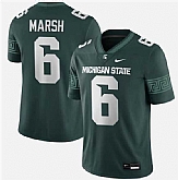 Men's Michigan State Spartans #6 Nick Marsh Green Vapor Limited Stitched Football Jersey Dzhi,baseball caps,new era cap wholesale,wholesale hats