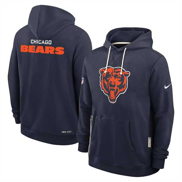 Men's Chicago Bears Navy Sideline Standard Issue Initial Home Dri-FIT Pullover Hoodie,We sell and wholesale Men's Chicago Bears Navy Sideline Standard Issue Initial Home Dri-FIT Pullover Hoodie on line form chian!