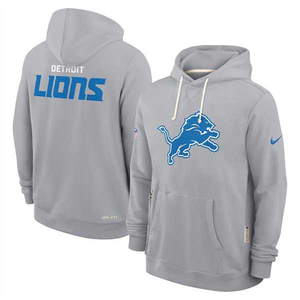 Men's Detroit Lions Gray Sideline Standard Issue Initial Home Dri-FIT Pullover Hoodie,We sell and wholesale Men's Detroit Lions Gray Sideline Standard Issue Initial Home Dri-FIT Pullover Hoodie on line form chian!