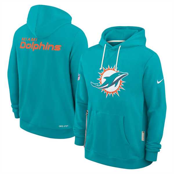 Men's Miami Dolphins Aqua Sideline Standard Issue Initial Home Dri-FIT Pullover Hoodie,We sell and wholesale Men's Miami Dolphins Aqua Sideline Standard Issue Initial Home Dri-FIT Pullover Hoodie on line form chian!