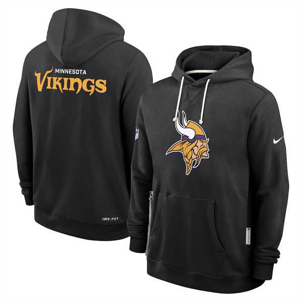 Men's Minnesota Vikings Black Sideline Standard Issue Initial Home Dri-FIT Pullover Hoodie,We sell and wholesale Men's Minnesota Vikings Black Sideline Standard Issue Initial Home Dri-FIT Pullover Hoodie on line form chian!