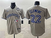 Men's Toronto Blue Jays #22 Ernie Clement Grey 2025 World Series Cool Base Stitched Jersey,baseball caps,new era cap wholesale,wholesale hats