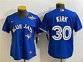 Women's Toronto Blue Jays #30 Alejandro Kirk Royal 2025 World Series Cool Base Stitched Jersey(Run Small),baseball caps,new era cap wholesale,wholesale hats