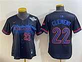 Women's Toronto Blue Jays #22 Ernie Clement Navy 2025 World Series City Connect Limited Stitched Jersey(Run Small),baseball caps,new era cap wholesale,wholesale hats