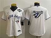 Women's Toronto Blue Jays Team Big Logo White 2025 World Series Cool Base Stitched Jersey(Run Small),baseball caps,new era cap wholesale,wholesale hats