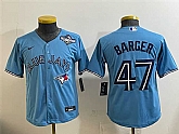 Youth Toronto Blue Jays #47 Addison Barger Blue 2025 World Series Cool Base Stitched Jersey,baseball caps,new era cap wholesale,wholesale hats