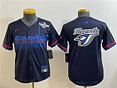 Youth Toronto Blue Jays Team Big Logo Navy 2025 World Series City Connect Limited Stitched Jersey,baseball caps,new era cap wholesale,wholesale hats