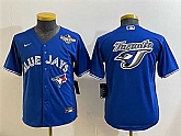 Youth Toronto Blue Jays Team Big Logo Royal 2025 World Series Cool Base Stitched Jersey,baseball caps,new era cap wholesale,wholesale hats