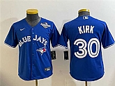 Youth Toronto Blue Jays #30 Alejandro Kirk Royal 2025 World Series Cool Base Stitched Jersey,baseball caps,new era cap wholesale,wholesale hats