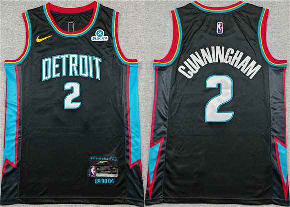 Men's Detroit Pistons #2 Cade Cunningham Black 2025-26 City Edition Stitched Jersey,We sell and wholesale Men's Detroit Pistons #2 Cade Cunningham Black 2025-26 City Edition Stitched Jersey on line form chian!