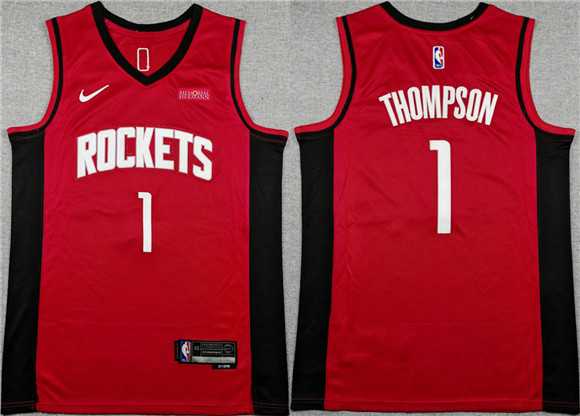 Men's Houston Rockets #1 Amen Thompson Red Icon Edition Stitched Jersey,We sell and wholesale Men's Houston Rockets #1 Amen Thompson Red Icon Edition Stitched Jersey on line form chian!