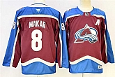 Men's Colorado Avalanche #8 Cale Makar Burgundy 2024-25 With A Patch Stitched Jersey