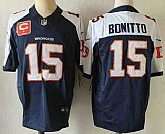 Men's Denver Broncos #15 Nik Bonitto Navy Blue C Patch Thanksgiving FUSE Vapor Jersey,baseball caps,new era cap wholesale,wholesale hats