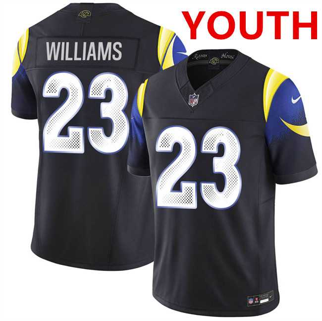 Youth los angeles rams #23 kyren williams Black 2025 F.u.s.e. 'rivalries' Vapor Limited Stitched Jersey Dzhi,We sell and wholesale Youth los angeles rams #23 kyren williams Black 2025 F.u.s.e. 'rivalries' Vapor Limited Stitched Jersey Dzhi on line form chian!