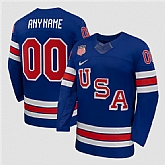 Men's USA Active Player Custom Blue 2026 Stitched Jersey,baseball caps,new era cap wholesale,wholesale hats