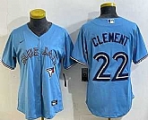 Women's Toronto Blue Jays #22 Ernie Clement Light Blue Cool Base Jersey,baseball caps,new era cap wholesale,wholesale hats