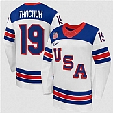 Men's USA #19 Matthew Tkachuk White 2026 Stitched Jersey Dzhi,baseball caps,new era cap wholesale,wholesale hats