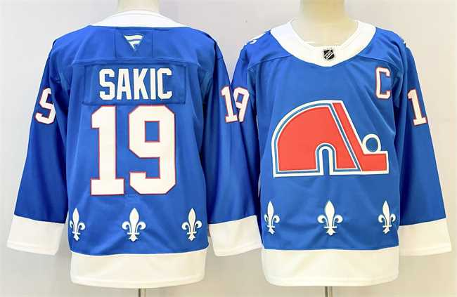 Men's Colorado Avalanche #19 Joe Sakic Blue 2025 Stitched With C Patch Jersey,We sell and wholesale Men's Colorado Avalanche #19 Joe Sakic Blue 2025 Stitched With C Patch Jersey on line form chian!